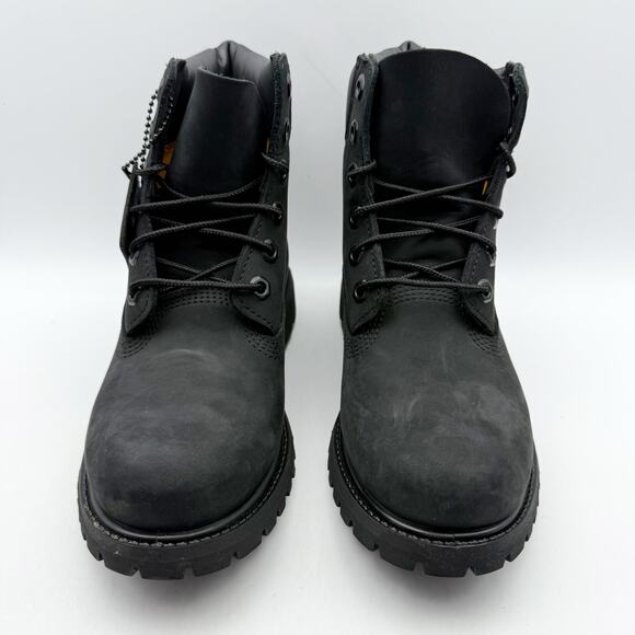 Timberland Premium Womens 6" Ankle Boots US 6.5 Black Nubuck Leather WP NIB - Picture 6 of 13